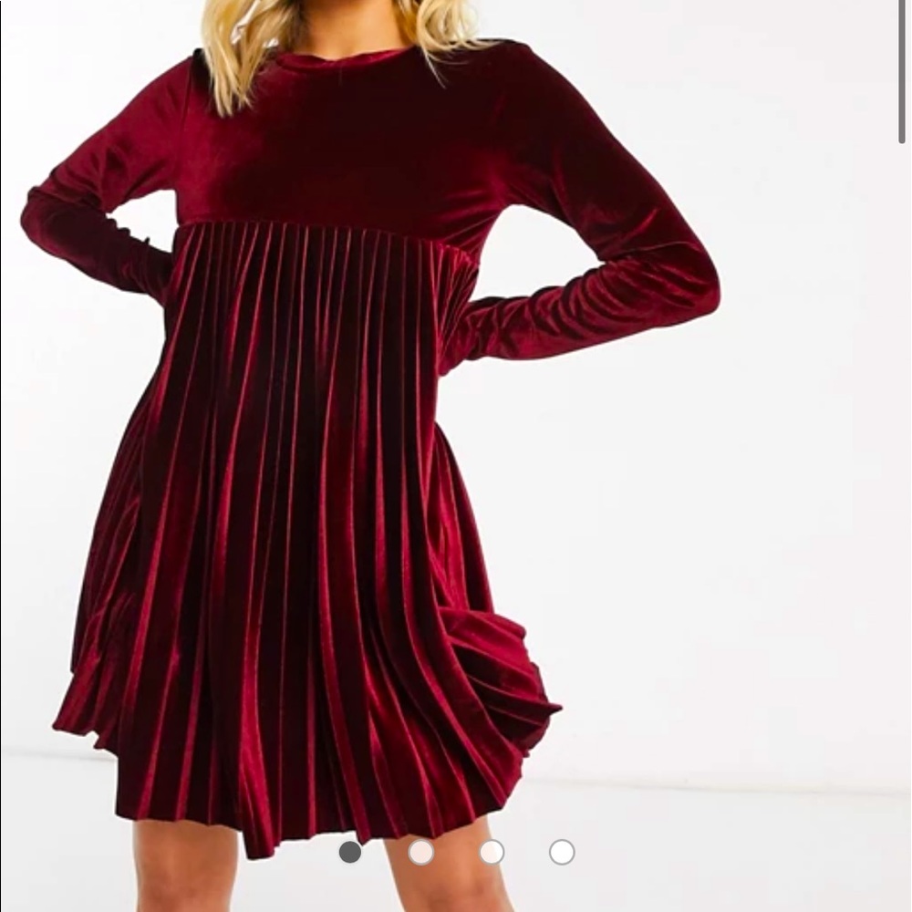 ASOS Red Velvet Dress Alexis